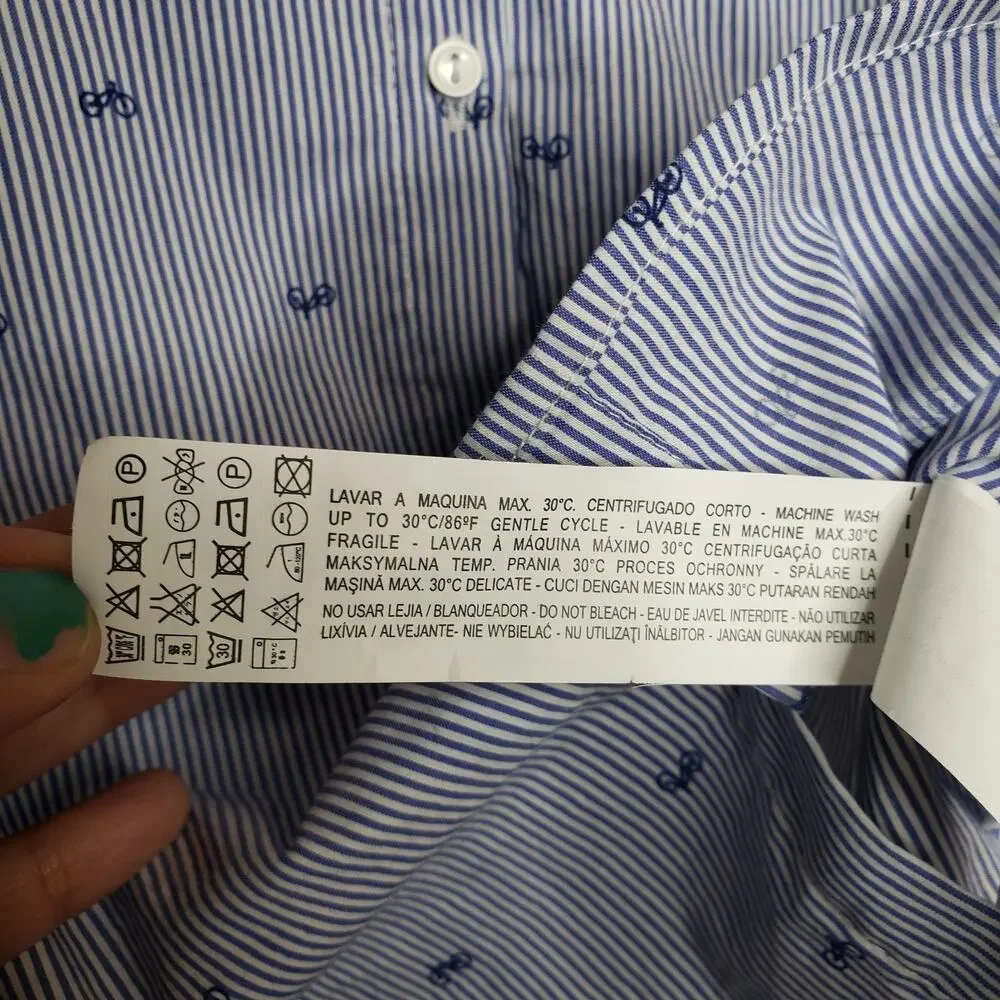 Zara Basic| Bicycle Pattern Button Down - Picture 10 of 14